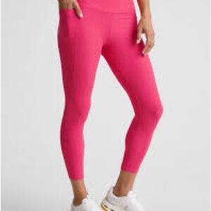 BEYOND YOGA Spacedye Ribbed Leggings- Hot Pink